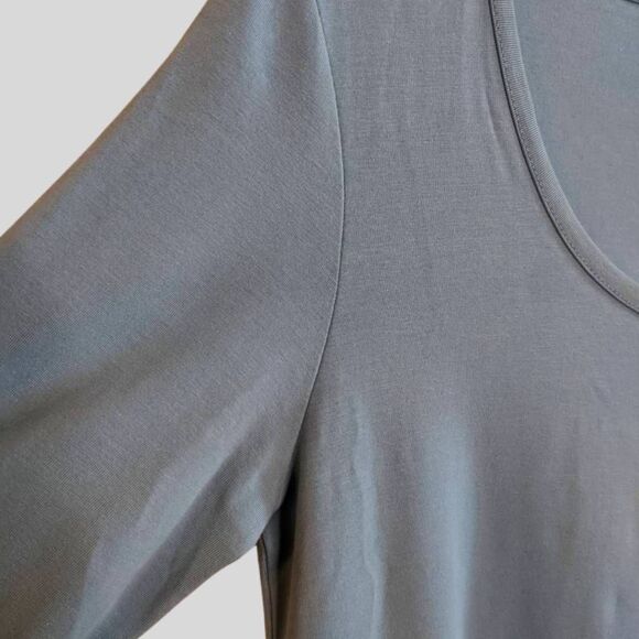 J.Jill Perfect Pima Dress Womens Size Small Blue Cotton Tunic Roll Sleeve Casual - Picture 6 of 10